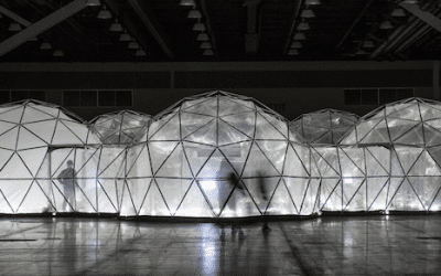 Experimentar el humo de cinco ciudades en estos «domos geodesicos de contaminación»