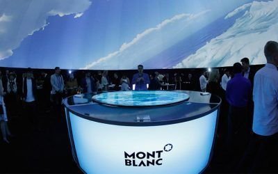 Hugh Jackman presents the Montblanc collection in a Geodesic Dome